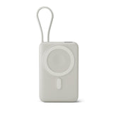 Epico UltraPack 22,5W Powerbank 10.000mAh med Uttrekkbar USB-C-Kabel – MagSafe / Qi2 Kompatibel - Grå