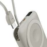 Epico UltraPack 22,5W Powerbank 10.000mAh med Uttrekkbar USB-C-Kabel – MagSafe / Qi2 Kompatibel - Grå