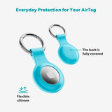 Apple AirTag 1. & 2. Gen. Epico Silikon Deksel - Lysblå