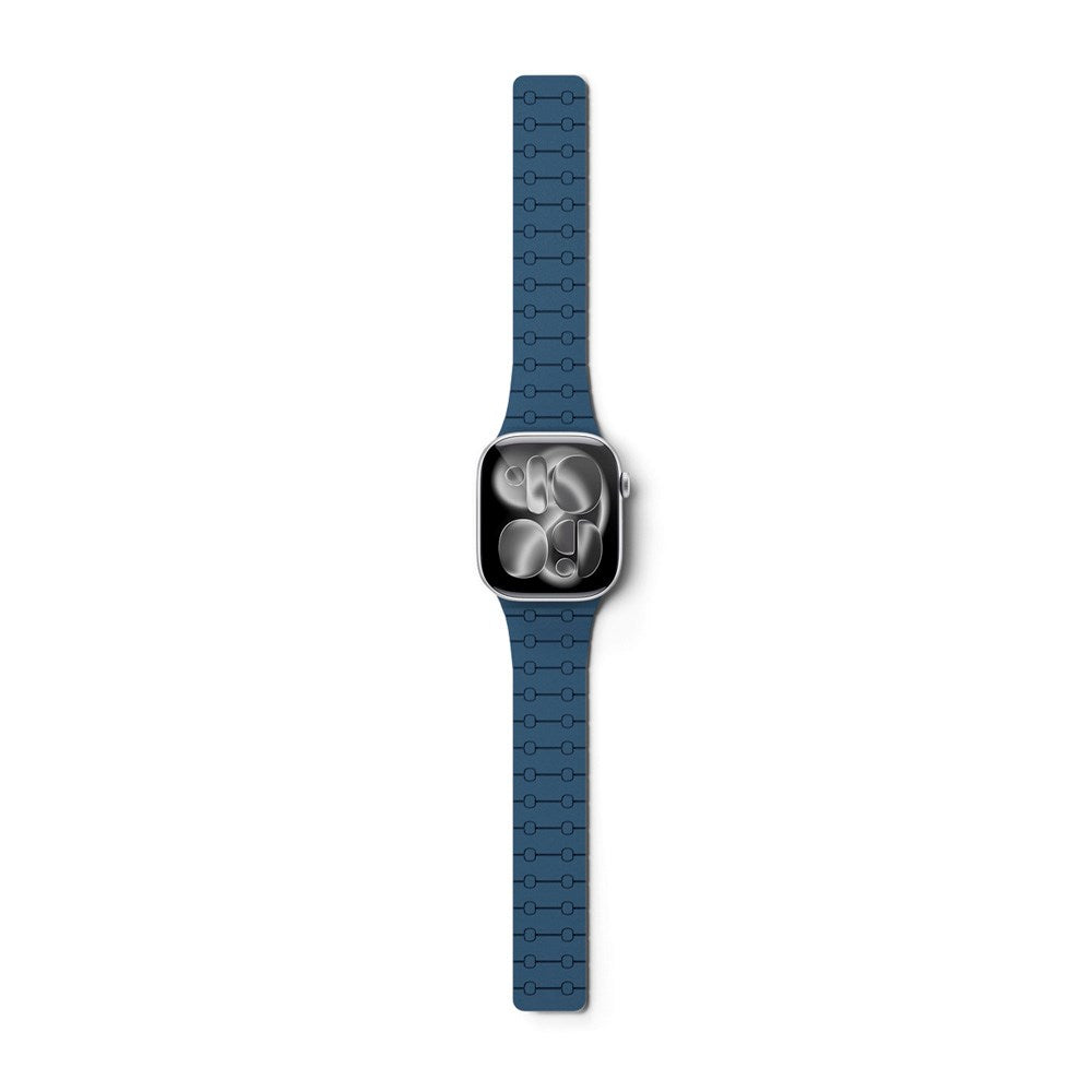 Apple Watch (38/40/SE/41/42) Epico Magnetic+ Silikone Klokkereim - Blå / Svart