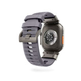 Apple Watch (42/44/SE/45/46/49) Epico Rubber Pro Klokkereim med Metallspenne - Grå