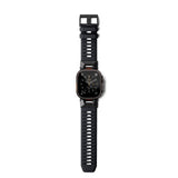 Apple Watch (42/44/SE/45/46/49) Epico Rubber Pro Klokkereim med Metallspenne - Svart