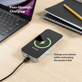 Epico 15W UltraPack EM51 Slim Alu Mag+ 5000 mAh Power Bank med USB-C - Qi2 / MagSafe Kompatibel - Silver