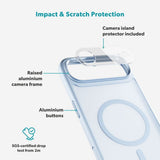iPhone Air Epico HeroMatte Pro Mag+ Deksel m. Kamerabeskyttelse - MagSafe Kompatibel - Blå