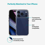iPhone 17 Pro Epico Tile Mag+ Deksel - MagSafe Kompatibel - Gjennomsiktig / Blå