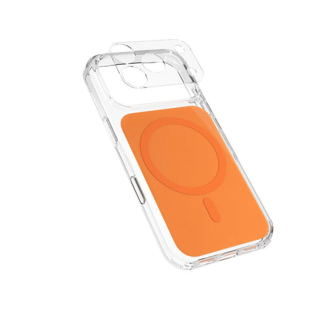 iPhone 17 Pro Epico Tile Mag+ Deksel - MagSafe Kompatibel - Gjennomsiktig / Oransje