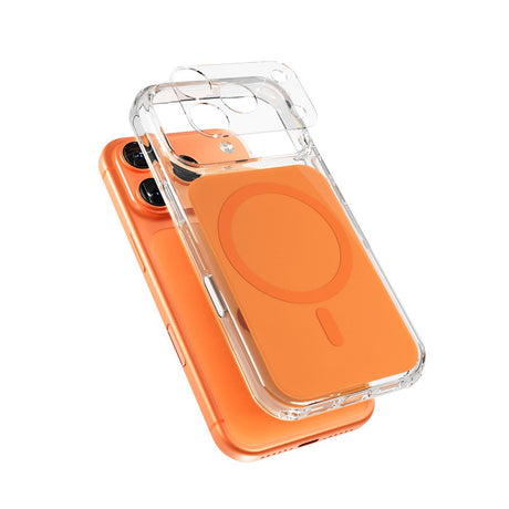 iPhone 17 Pro Max Epico Tile Mag+ Deksel - MagSafe Kompatibel - Gjennomsiktig / Oransje