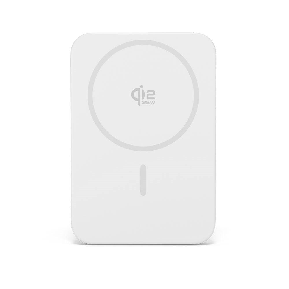 Epico UltraPack EM55 Slim Alu Mag+ Trådløs PowerBank - 25W & 5000 mAh - Qi2 / MagSafe Kompatibel - Sølv