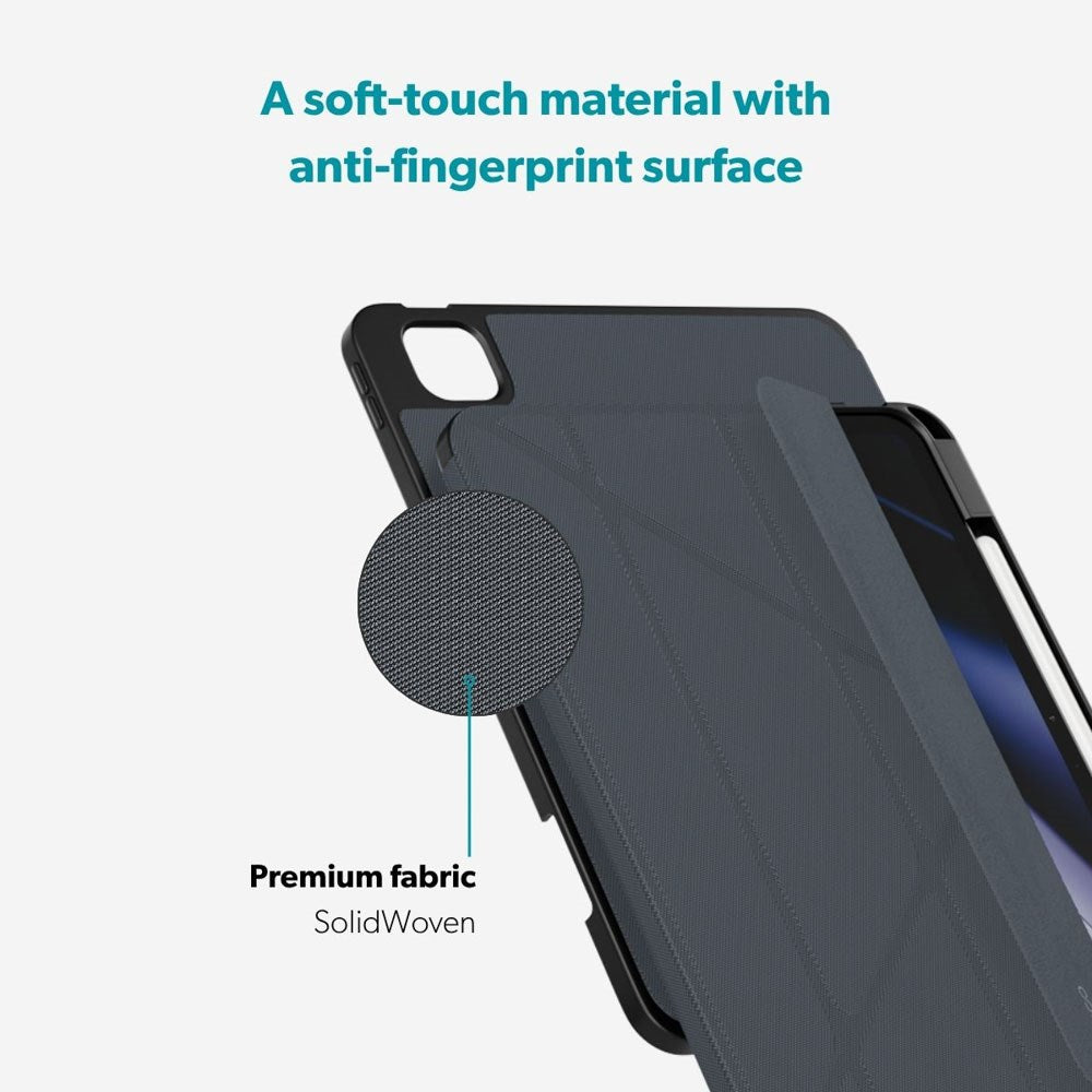 iPad Pro 12.9" (2022-2018) / Air 13" (2026-2024) Epico SolidWoven Flip Deksel - Svart