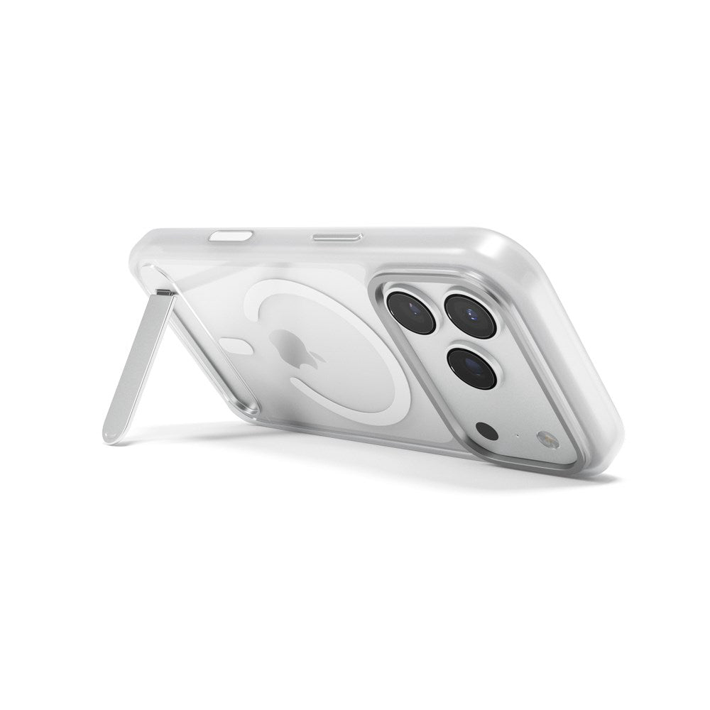 iPhone 18 Pro Max / 17 Pro Max Epico HeroStand Pro Mag+ Deksel m. Kamerabeskyttelse & Ståfunksjon - MagSafe Kompatibel - Gjennomsiktig