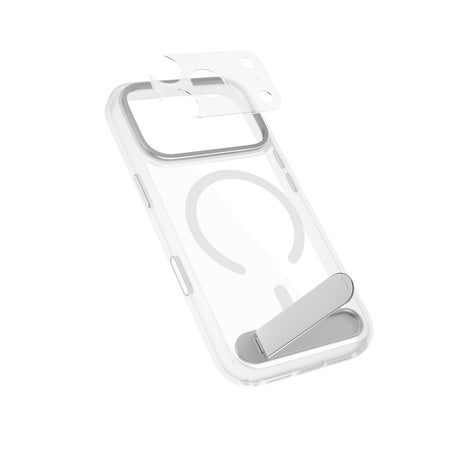 iPhone 18 Pro Max / 17 Pro Max Epico HeroStand Pro Mag+ Deksel m. Kamerabeskyttelse & Ståfunksjon - MagSafe Kompatibel - Gjennomsiktig