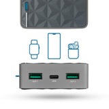 Xtorm Fuel Series 20W PowerBank 20.000 mAh med 1 x USB-C PD & 2 x USB-A QC - Grå