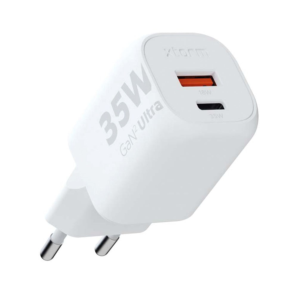 Xtorm 35W GaN² Ultra Vegglader m. USB-A & USB-C - Hvit