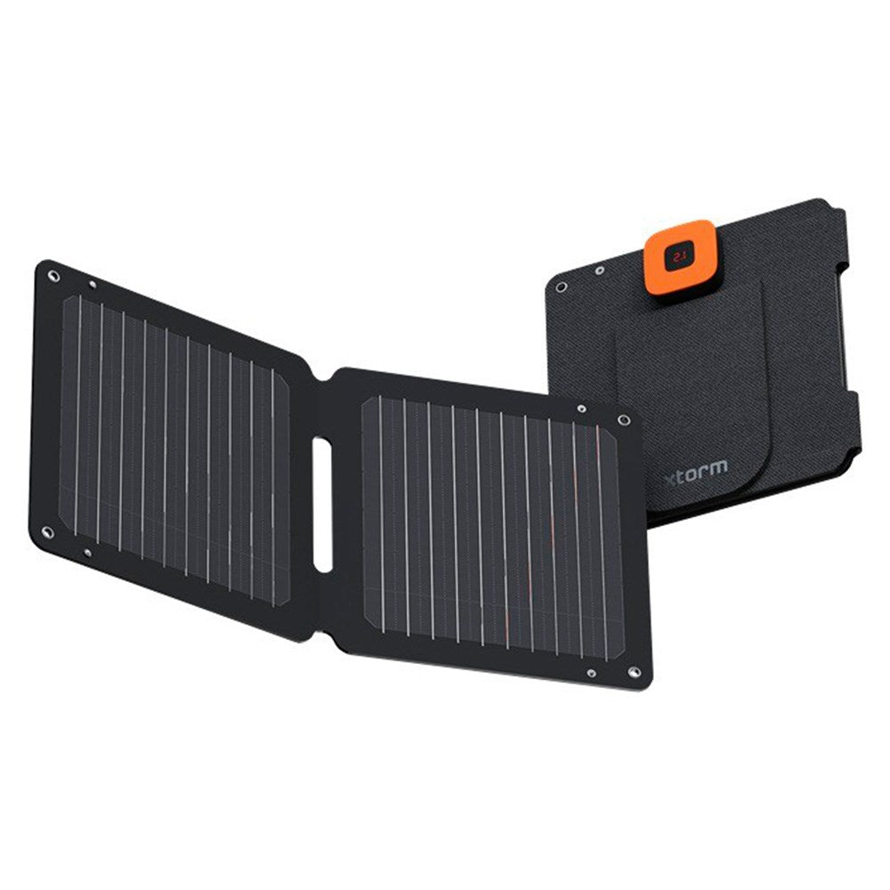 Xtorm SolarBooster Solcellelader 14W med USB-A & USB-C - Svart