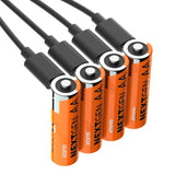 Xtorm NextGen Oppladbare USB-C AA-Batterier - 4 stk - Oransje