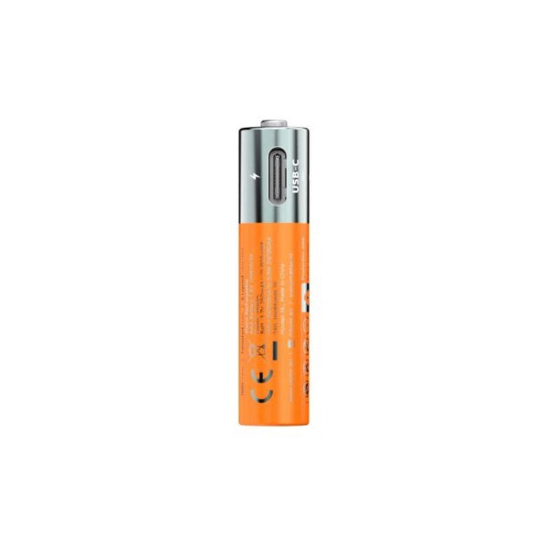 Xtorm NextGen Oppladbare USB-C AAA-Batterier - 4 stk - Oransje