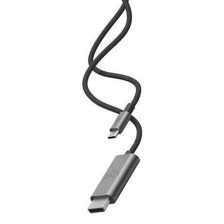 LINQ byELEMENTS Pro-kabel USB-C til Displayport - 8K/60Hz - 2 m - Grå / Svart