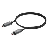 LINQ byELEMENTS Pro-kabel USB-C til USB-C - 240W PD & 8K/60Hz - 1 m - Grå / Svart