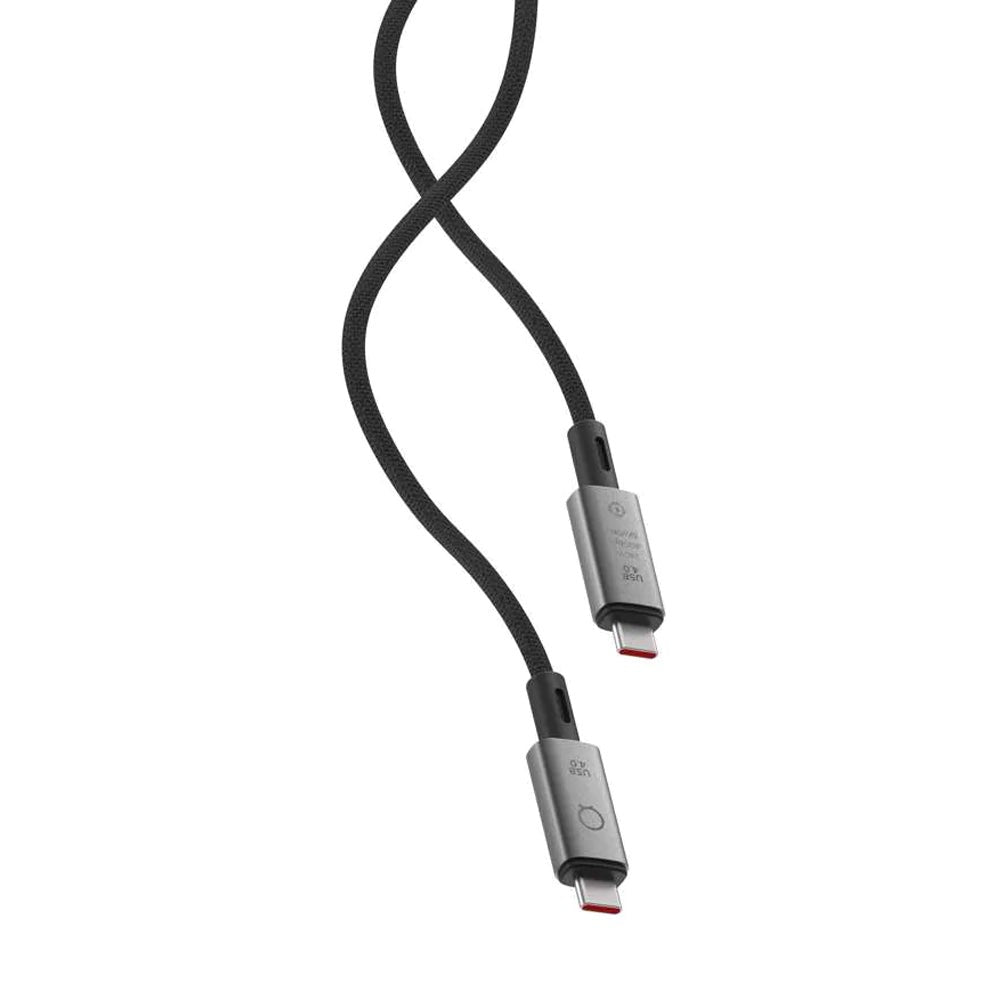 LINQ byELEMENTS Pro-kabel USB-C til USB-C - 240W PD & 8K/60Hz - 1 m - Grå / Svart