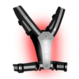 Bee-Safe Refleks Løpevest m. Lys & Mobillomme - Sølv