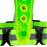 Bee-Safe Refleks Løpevest m. Lys & Mobillomme - Sølv