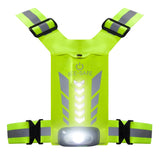 Bee-Safe Løpevest m. LED & Mobillomme - Gul