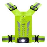 Bee-Safe Løpevest m. LED & Mobillomme - Gul
