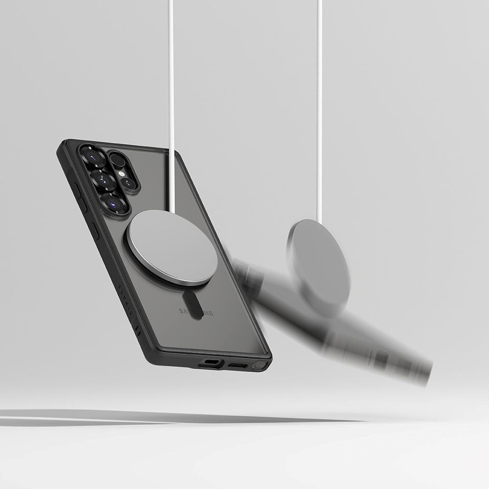 Samsung Galaxy S25 Ultra Ringke Fusion Bold Deksel - MagSafe Kompatibel - Gjennomsiktig / Svart