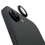 iPhone 16e Spigen EZ Fit. tR Optik Pro Kameralinsebeskyttelse - 2 Stk. - Gjennomsiktig / Svart