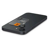 iPhone 16e Spigen EZ Fit. tR Optik Pro Kameralinsebeskyttelse - 2 Stk. - Gjennomsiktig / Svart