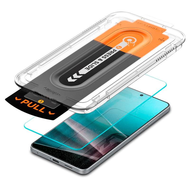 Samsung Galaxy S25 Edge Spigen EZ Fit Glass tR Skjermbeskyttelse - Case Friendly - Gjennomsiktig