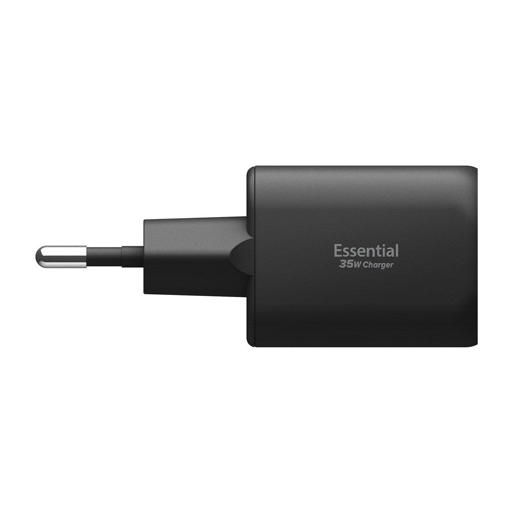 Spigen Essential 35W Vegglader m. 1 x USB-C & 1 x USB-A - Svart