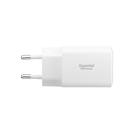 Spigen Essential 47W Vegglader med 2 x USB-C & 1 x USB-A - Hvit