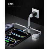 Spigen Essential 47W Vegglader med 2 x USB-C & 1 x USB-A - Svart