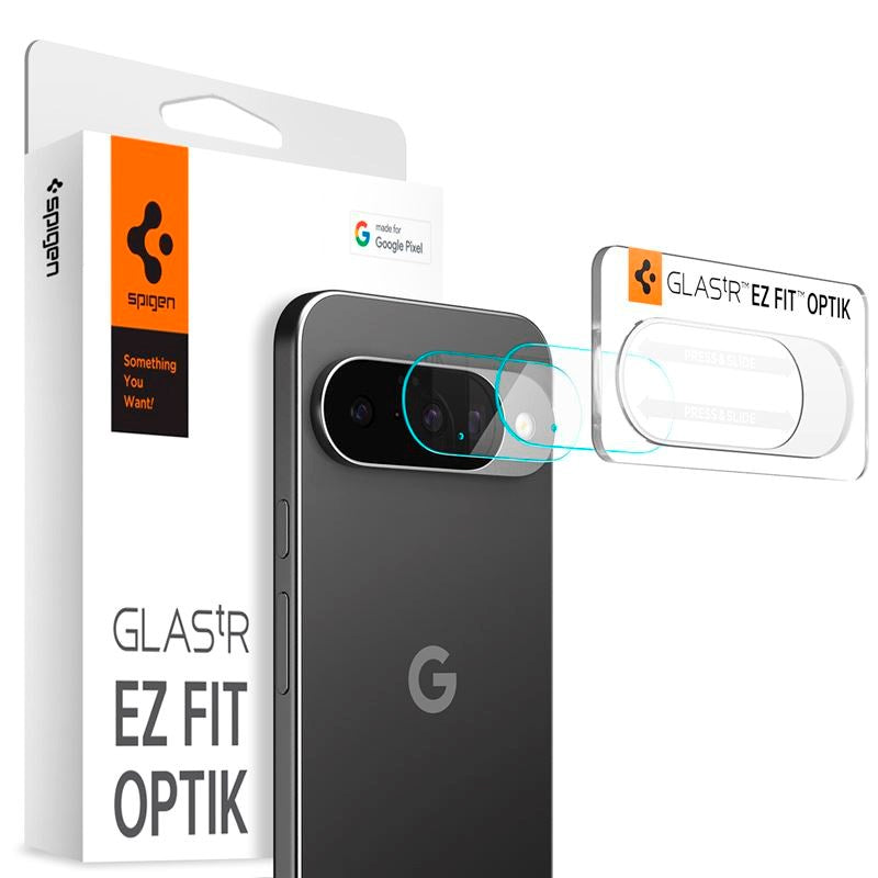 Google Pixel 10 Spigen Glass tR EZ Fit Optik Kameralinsebeskyttelsesglass - 2 stk - Gjennomsiktig