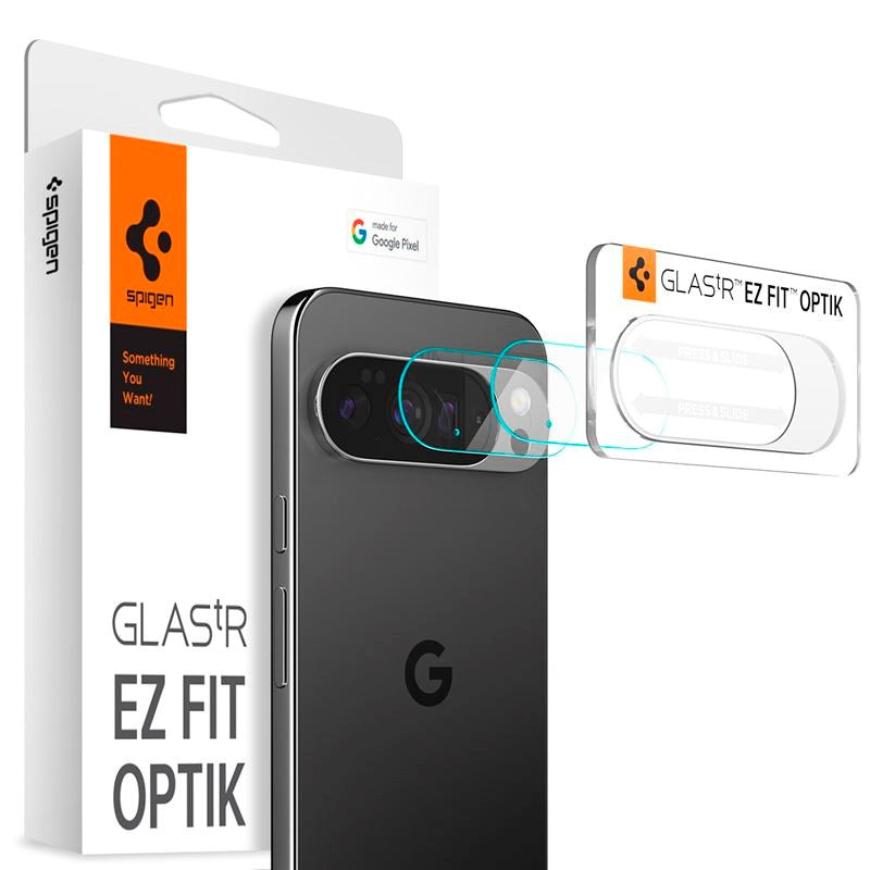 Google Pixel 10 Pro Spigen Glass tR EZ Fit Optik Kameralinsebeskyttelsesglass - 2 stk - Gjennomsiktig
