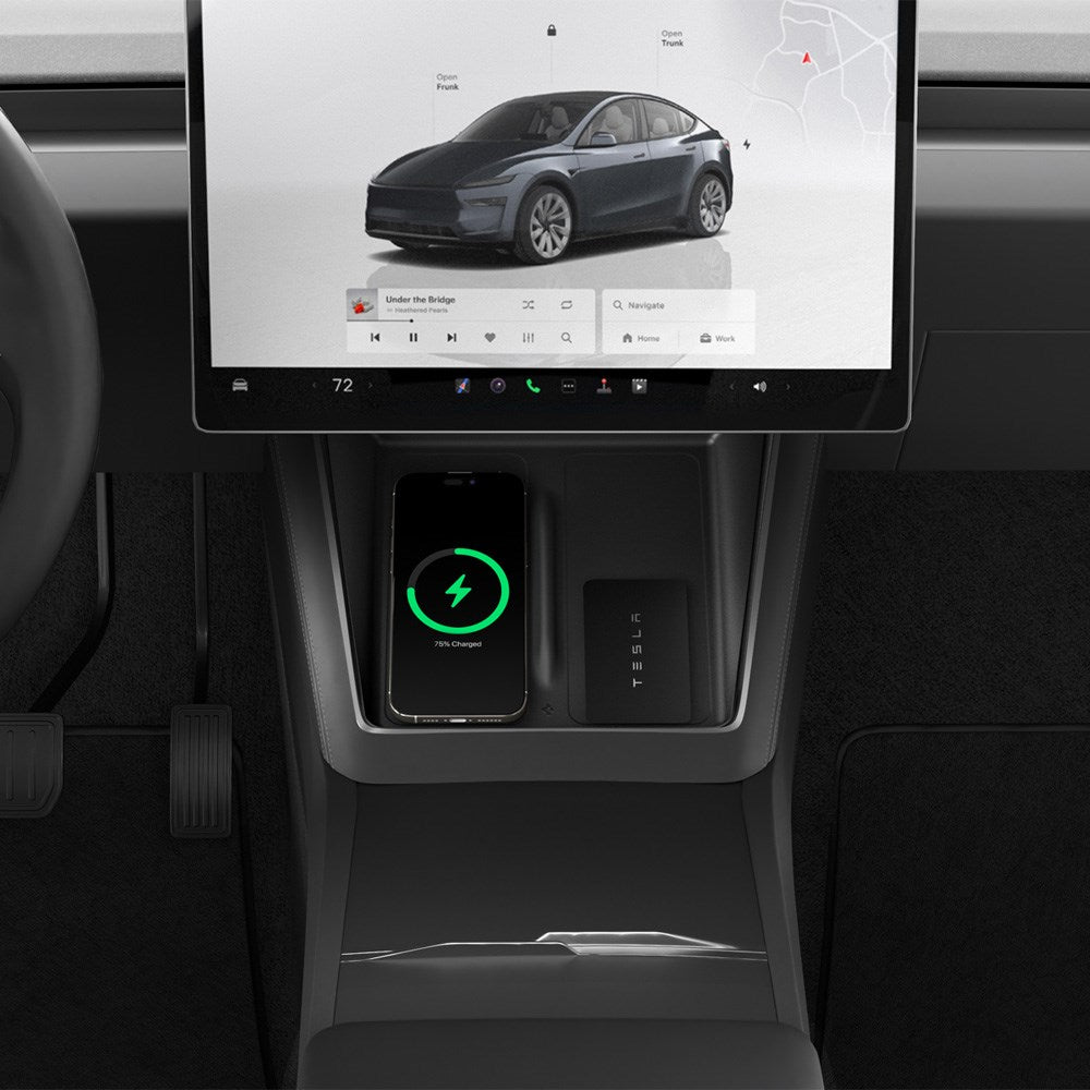 Spigen Wireless Charging Pad Deksel til Tesla Model Y Juniper - Svart