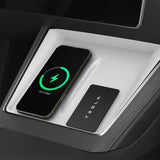 Spigen Wireless Charging Pad Deksel til Tesla Model Y Juniper - Hvit