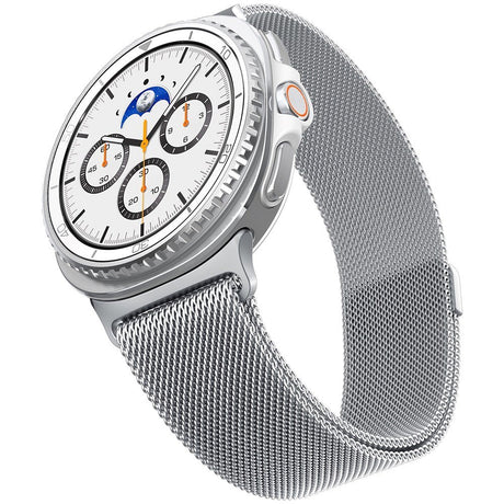 Samsung Galaxy Watch 8 / 8 Classic (40 / 44 / 46mm) Spigen Metal Fit Klokkereim - Sølv