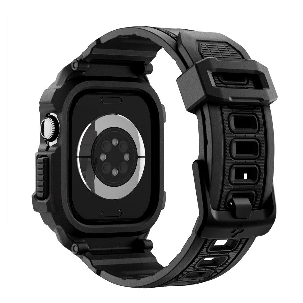 Apple Watch 11 (42mm) Spigen Rugged Armor Pro 2 Deksel m. Rem - Svart