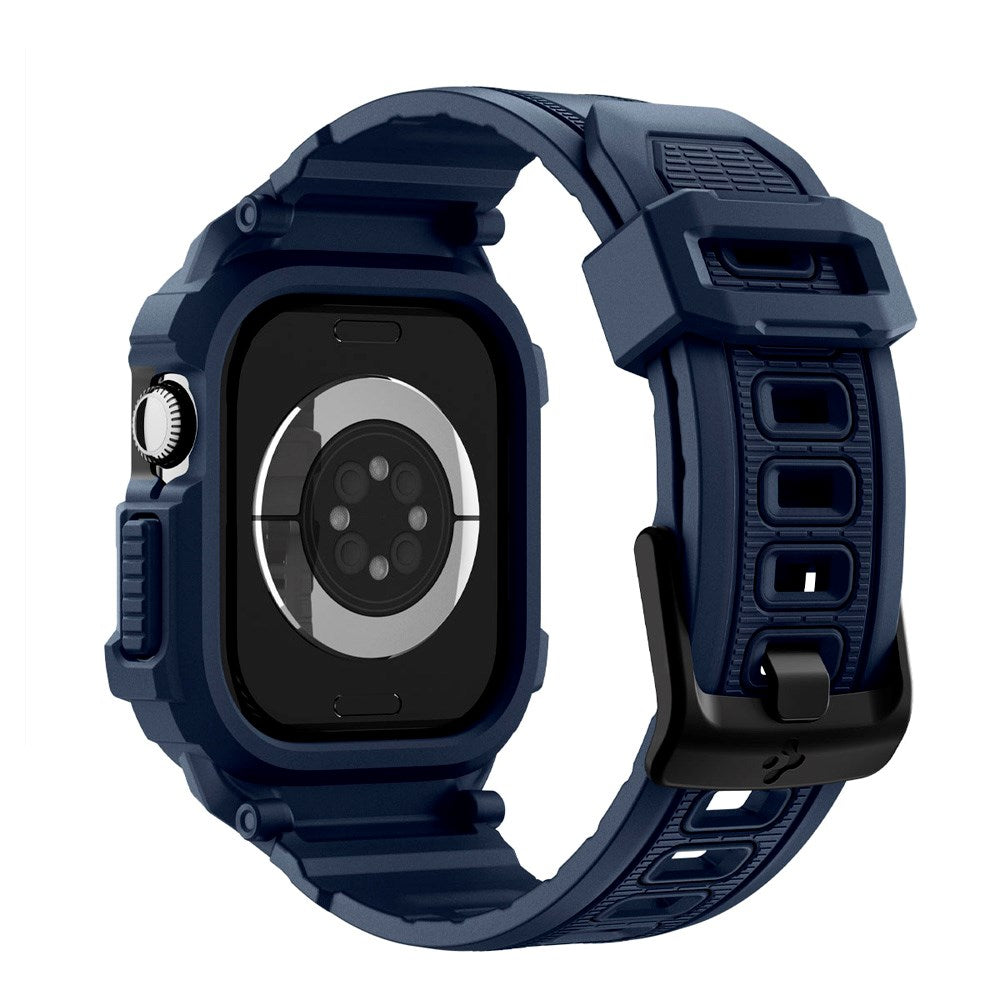 Apple Watch 11 (42mm) Spigen Rugged Armor Pro 2 Deksel m. Rem - Blå