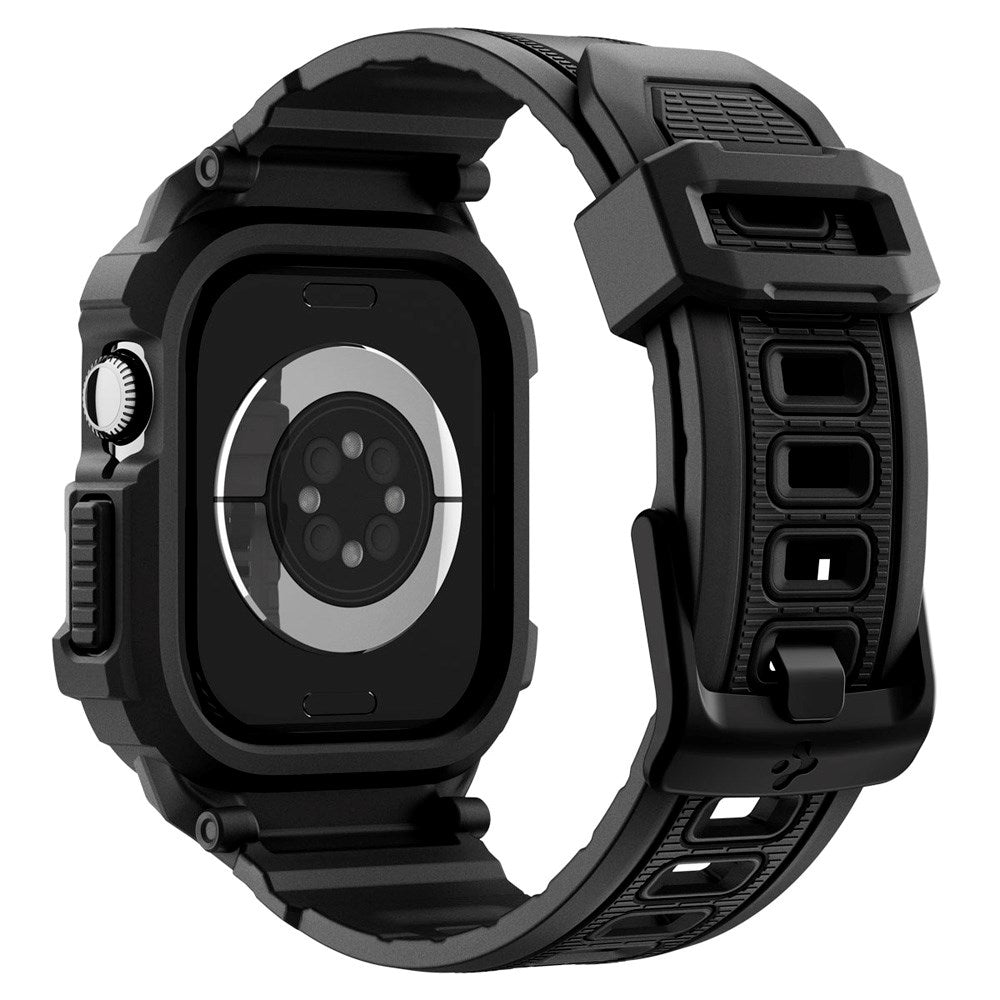 Apple Watch 11 (46mm) Spigen Rugged Armor Pro 2 Deksel m. Rem - Svart