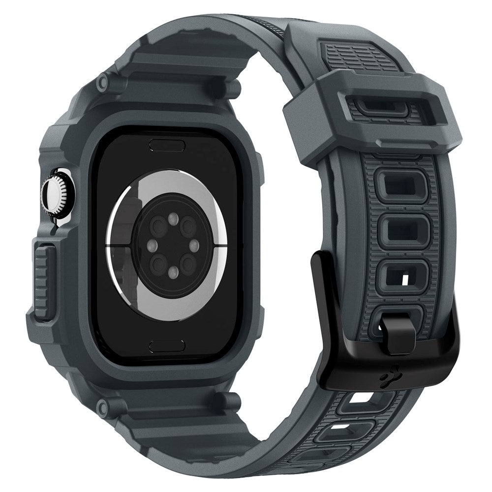 Apple Watch 11 (46mm) Spigen Rugged Armor Pro 2 Deksel m. Rem - Grå
