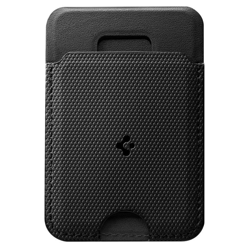 Spigen Slim Fold Kortholder for 1 Kort med Stativfunksjon - MagSafe Kompatibel - Svart