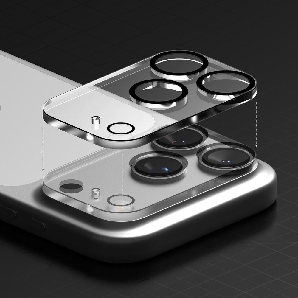 iPhone 17 Pro Ringke Beskyttelsesglass for Kameralinse 2-pack - Gjennomsiktig / Svart