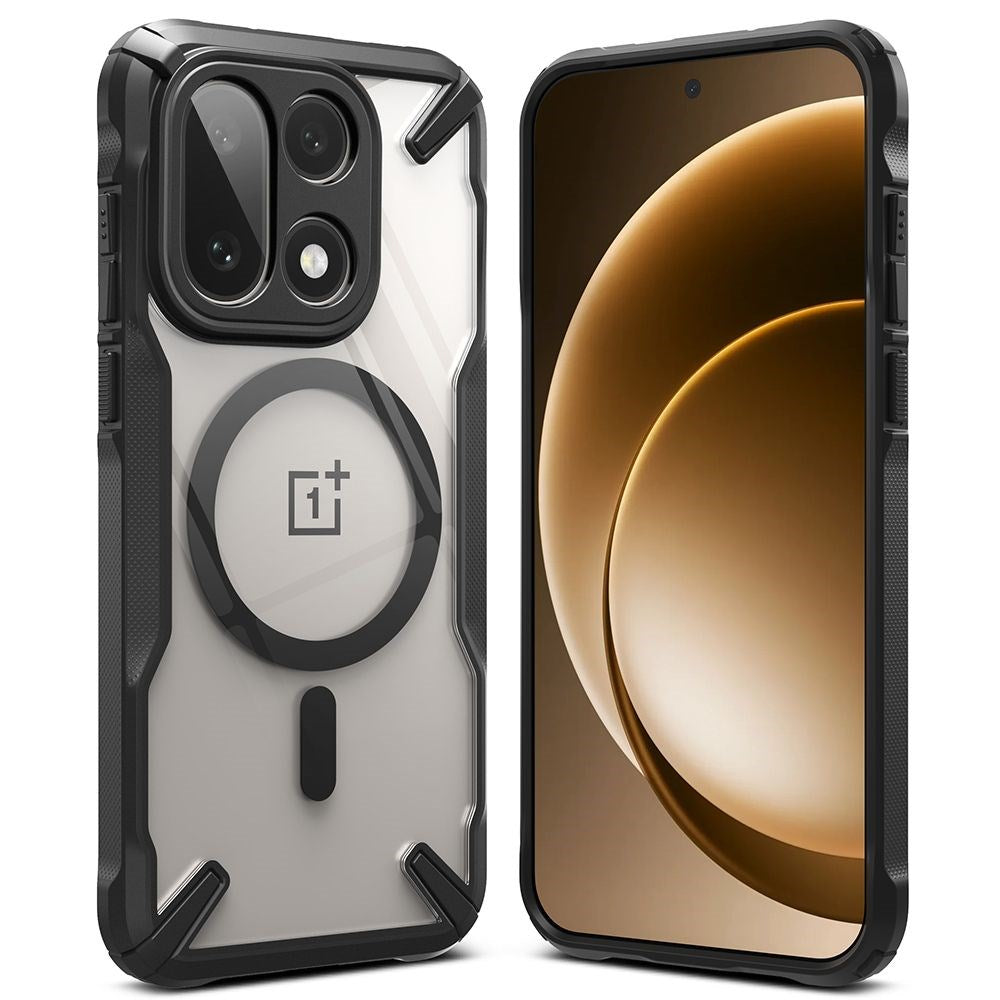 OnePlus 15 Ringke Fusion X Deksel - MagSafe Kompatibel - Svart / Gjennomsiktig