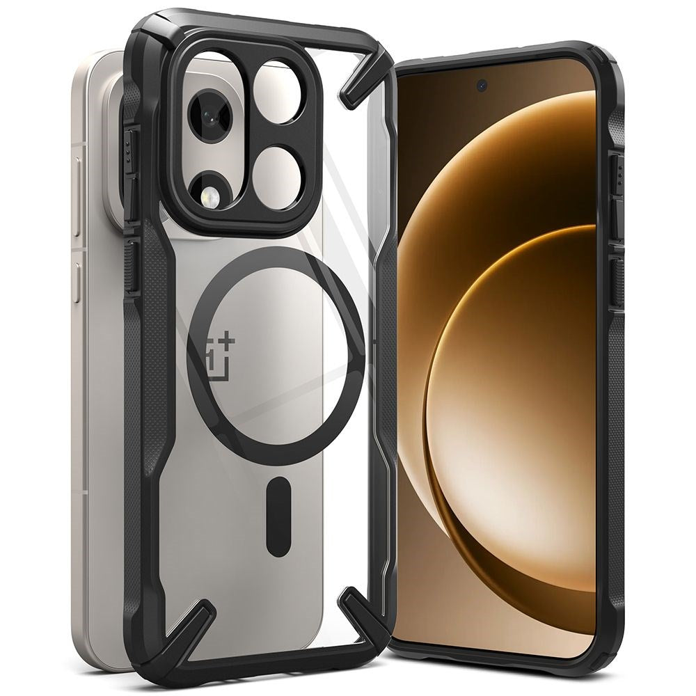 OnePlus 15 Ringke Fusion X Deksel - MagSafe Kompatibel - Svart / Gjennomsiktig