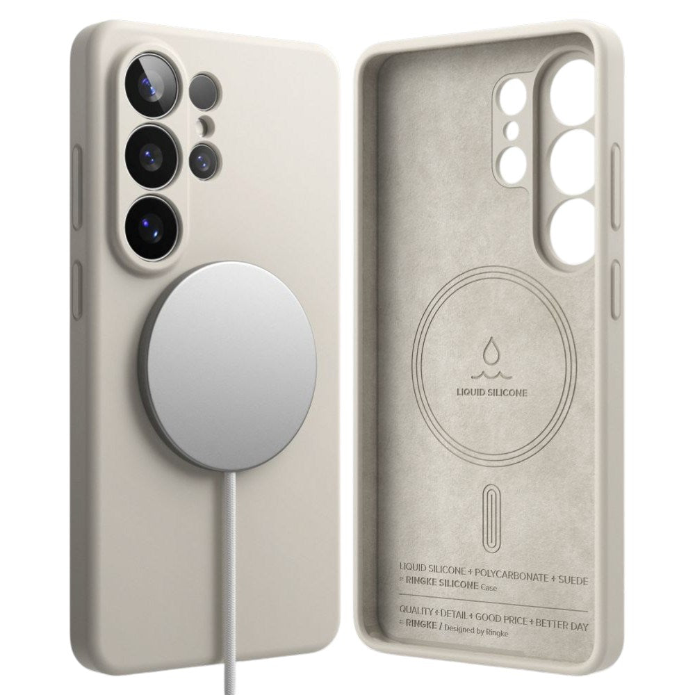 Samsung Galaxy S26 Ultra Ringke Silikon Deksel - MagSafe Kompatibel - Beige