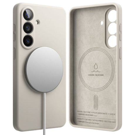 Samsung Galaxy S26 Ringke Silikon Deksel - MagSafe Kompatibel - Beige