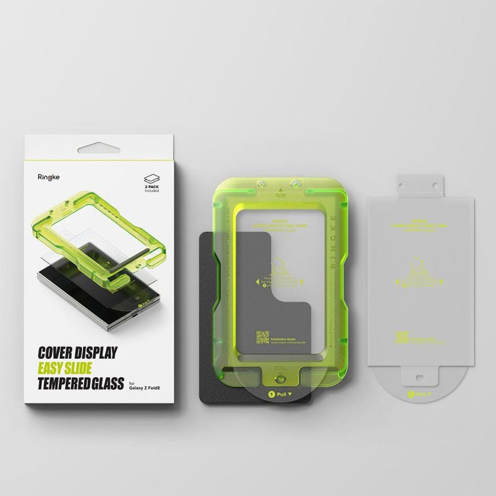 Samsung Galaxy Z Fold8 Ringke Cover Display Easy Slide Beskyttelsesglass m. Monteringsramme - 2 stk - Gjennomsiktig